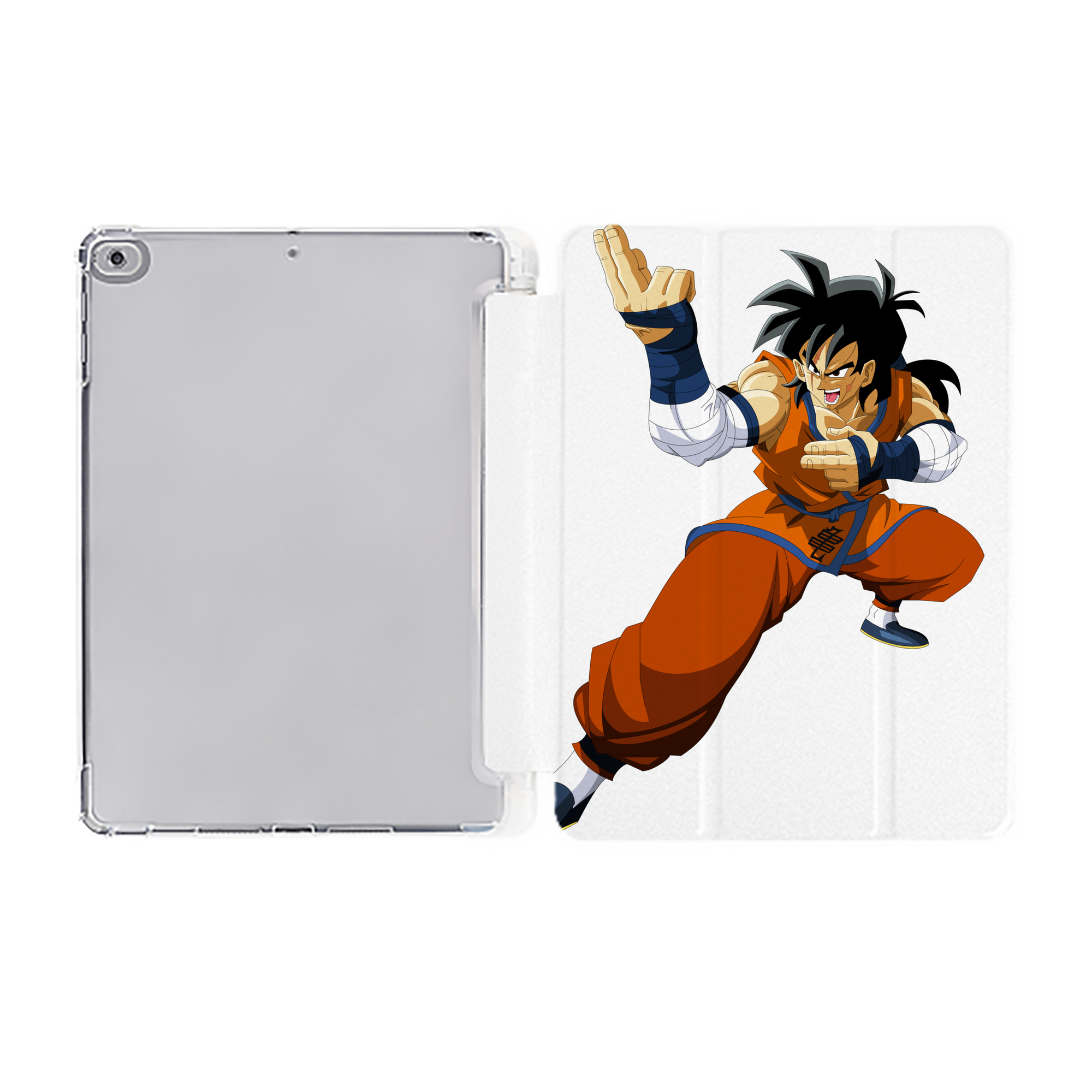 （画像用） ドラゴンボール ヤムチャ DRAGON BALL Yamcha IPad ケース ペン収納付き 三つ折りスタンド PUレザー×シリコン 対応機種9.5/10.5/10.9インチ
